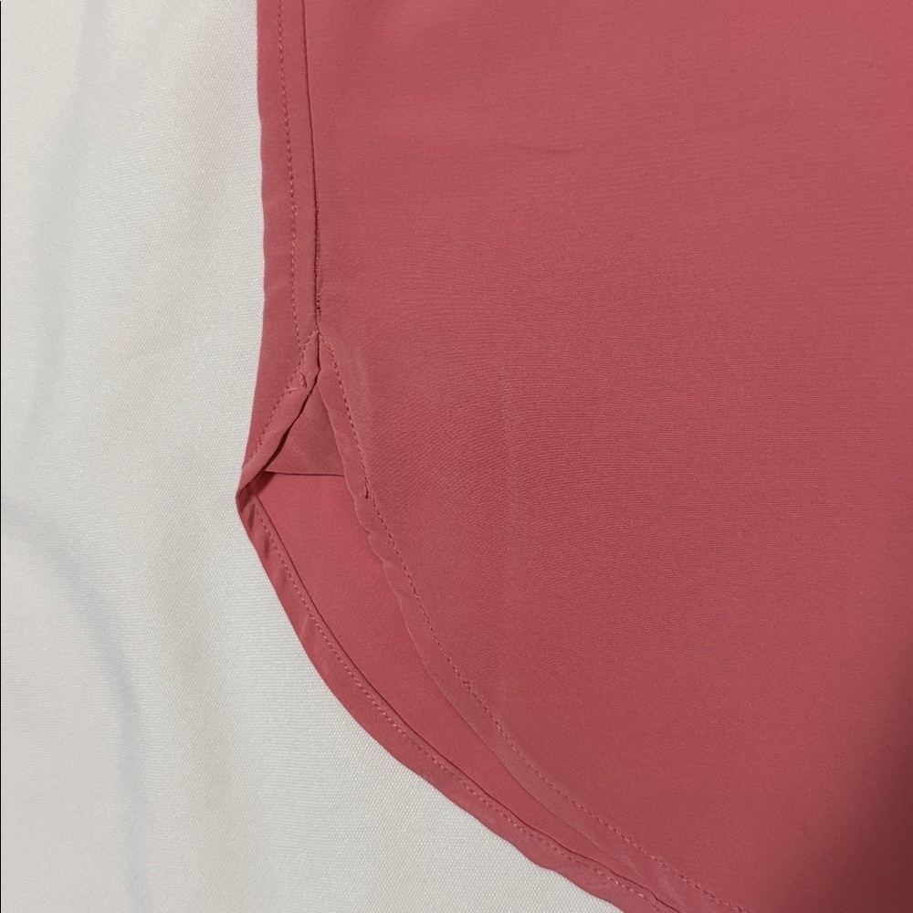 EUC Lauren Ralph Lauren long sleeve full button dusty rose tunic shirt. Size M - Picture 6 of 8